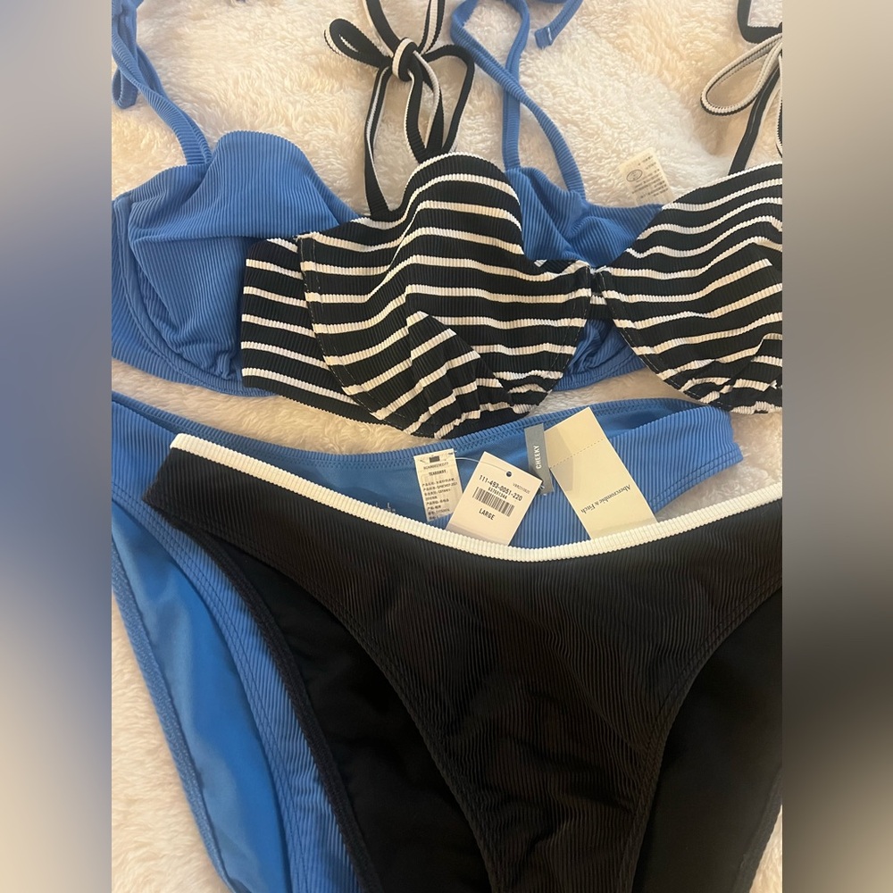 Lot-Abercrombie & Fitch Tie Strap, underwire bikini top size XL Bottom size L